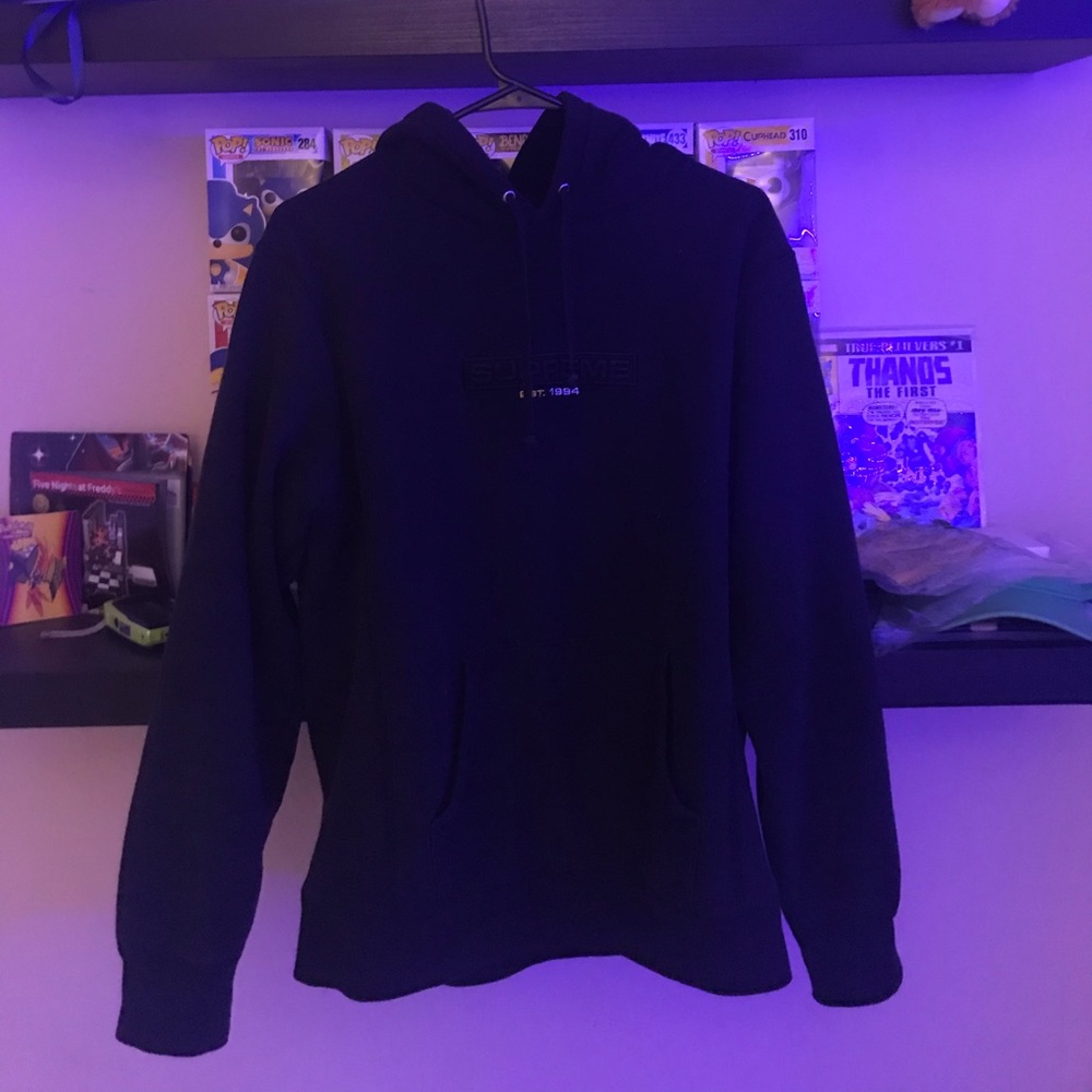 Supreme embossed logo hoodie